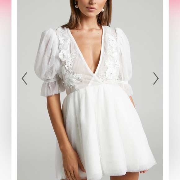 ShowPo Akisha Mini Dress White Size 16 - Picture 1 of 4